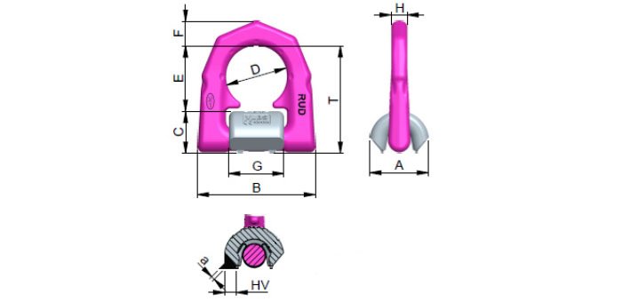 VLBS型路德焊接吊環(huán)尺寸圖 VLBS型路德焊接吊環(huán)尺寸圖