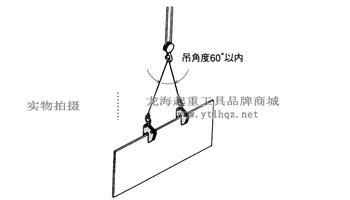 NETSUREN V-25N型豎吊鋼板鉗吊裝示意圖